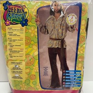 RUBIES HALLOWEEN COSTUME MOD MARVIN 60s HIPPIE MENS ADULT FUNKY HIPPY